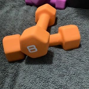 8 lb dumbbell set